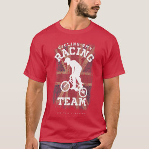 BMX Bike Vereinigtes Königreich Flaggen Fahrradren T-Shirt