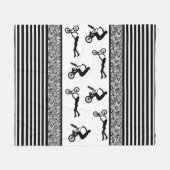 BMX Biker Fleecedecke (Vorderseite (Horizontal))