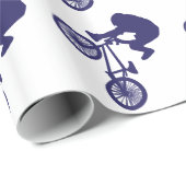 BMX Biker Geschenkpapier (Rolleneckpunkt)