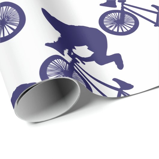 BMX-Biker Geschenkpapier (Rolleneckpunkt)