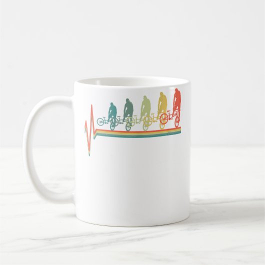 BMX-Biker-Herzschlag Kaffeetasse (Links)