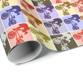 BMX Biker Pop Art Geschenkpapier (Rolleneckpunkt)
