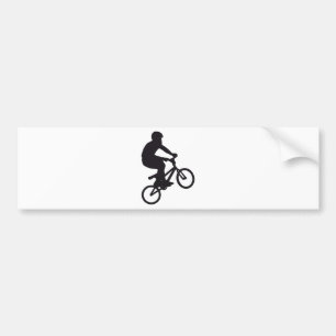 BMX Biker trick jump Autoaufkleber