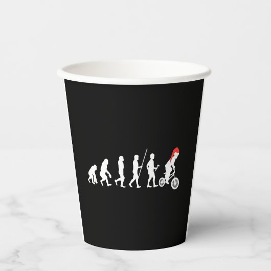 BMX Bikers Evolution Weihnachten Geschenke Ideen Pappbecher (Vorderseite)