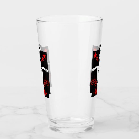 Bmx Bikers Freestyle Glas (Links)