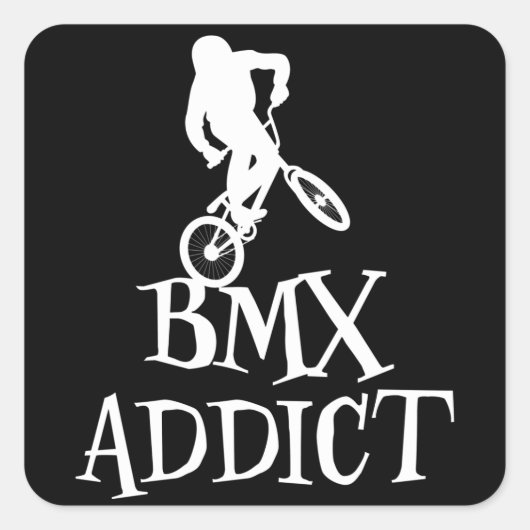 Bmx Cycling Funny Sprichwort Bike Slogan Biker Ges Quadratischer Aufkleber (Vorderseite)