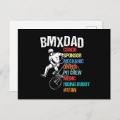 BMX Dad Father Extreme Sport Stunt Bicycle Gift Postkarte (Vorne/Hinten)