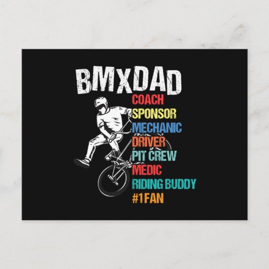 BMX Dad Father Extreme Sport Stunt Bicycle Gift Postkarte (Vorderseite)