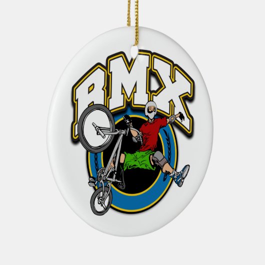 BMX eins Trick übergeben Keramik Ornament (Rechts)