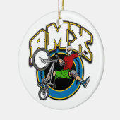 BMX eins Trick übergeben Keramik Ornament (Links)