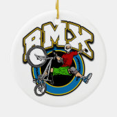 BMX eins Trick übergeben Keramik Ornament (Hinten)