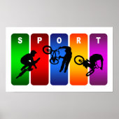 BMX-Emblem für Multicolor Poster (Vorne)