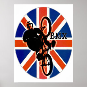 BMX England Style 2, Copyright Karen J Williams Poster