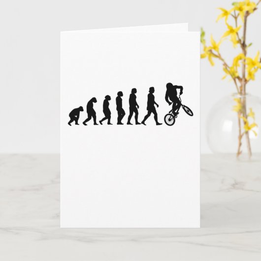 Bmx Evolution Radsport Biker Geschenk Karte (Gelbe Blume)