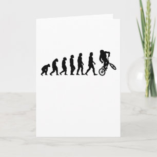 BMX-Evolutions-Fahrrad-Geschenk für Radfahrer Karte