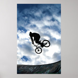 BMX-Fahrer bei Devonshire Green, Sheffield Poster