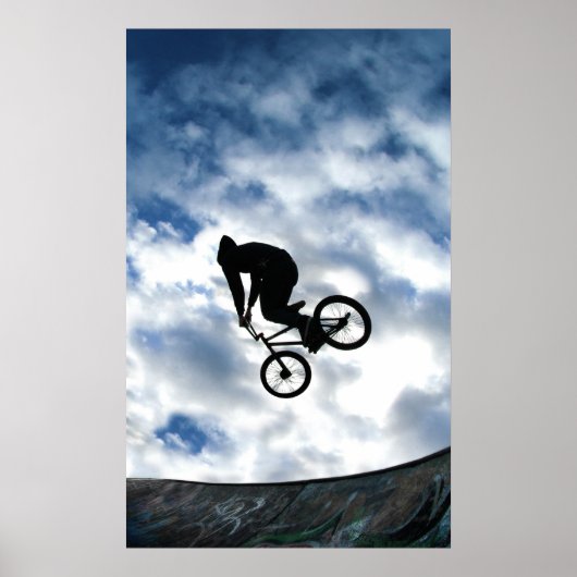 BMX-Fahrer bei Devonshire Green, Sheffield Poster (Vorne)