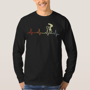 BMX-Fahrer Herzschlag BMX Wheelie-Fahrrad T-Shirt