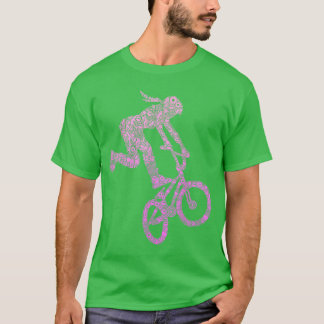 BMX-Fahrerin Mädchen Fahrrad Fahrrad Stunt-Rennen T-Shirt