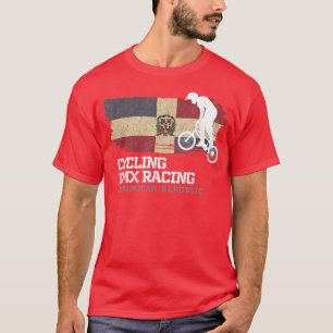 BMX-Fahrrad Dominikanische Republik Flagge Radfahr T-Shirt