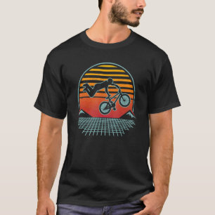 BMX-Fahrrad Fahrrad-Renn-Stunt Retro Vintage 80er  T-Shirt