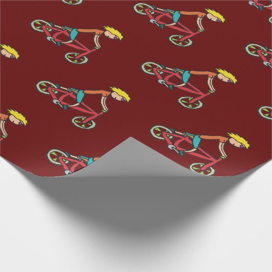 BMX Fahrrad Geschenkpapier (Ecke)