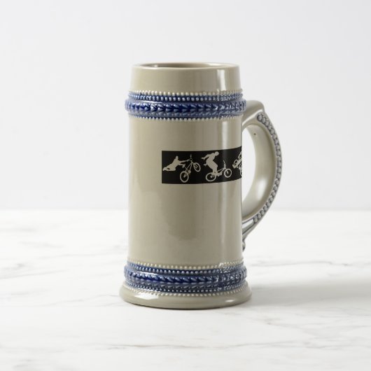 BMX Fahrrad-Trick-Reiten Bierglas (VorderseiteRechts)