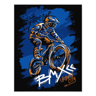 BMX-Fahrrad Urban Graffiti Streetwear  Fotodruck