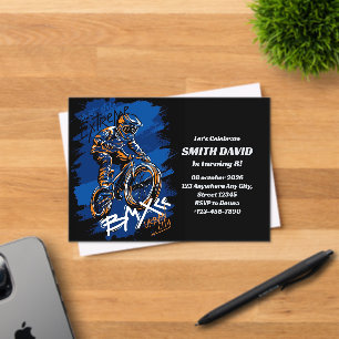 BMX-Fahrrad Urban Graffiti Streetwear Geburtstag Acryleinladungen