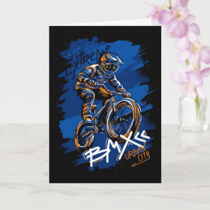 BMX-Fahrrad Urban Graffiti Streetwear Karte