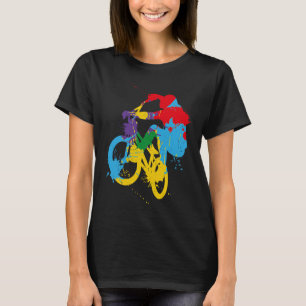 BMX Farb-Fahrrad-Fans Fahrrad BMX Fahrradfahrer vi T-Shirt