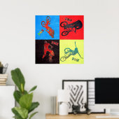 BMX Farbexplosion, Copyright Karen J Williams Poster (Heimbüro)