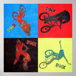 BMX Farbexplosion, Copyright Karen J Williams Poster