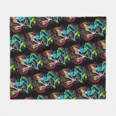 Bmx Fleece Blanket - Bmx Bike Graffiti (Vorderseite (Horizontal))