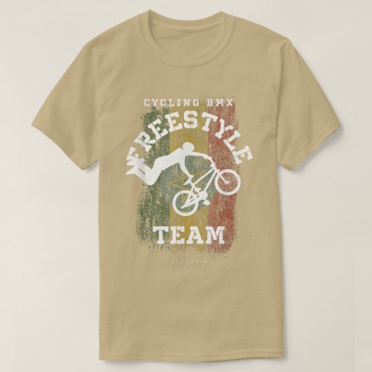 BMX Freestyle Bike Äthiopien Flag Fahrradfahren BM T-Shirt (Design vorne)