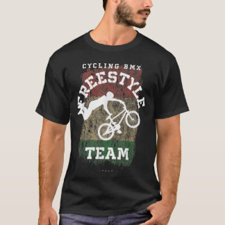BMX Freestyle Bike Italien Flag Radfahren BMX T-Shirt