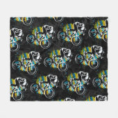 Bmx Freestyle - Comfy Bmx Fleece Blanket (Vorderseite (Horizontal))
