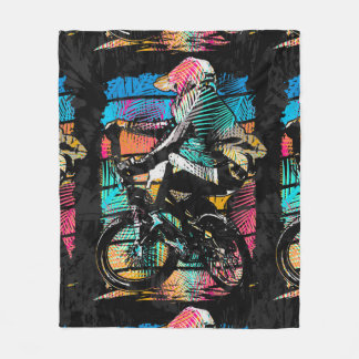 Bmx Freestyle - Cool Beach Bmx Fleece Blanket