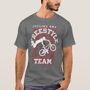 BMX Freestyle-Fahrrad Albanien-Flagge Radfahren Ra T-Shirt