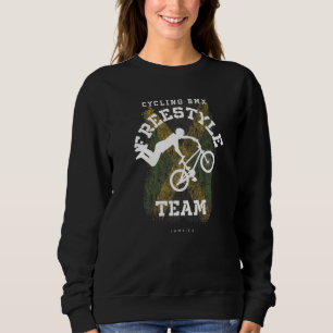 BMX-Freestyle-Fahrrad Jamaika-Flagge Radfahren Rad Sweatshirt