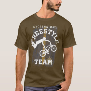 BMX Freestyle Fahrrad Nauru Flagge Radfahren Radsp T-Shirt