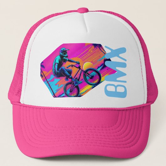BMX Freestyle Trucker Hut im Retro-Stil der 80er J Truckerkappe (Vorderseite)