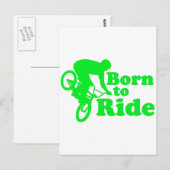 BMX Geboren zu fahren Postkarte (Vorne/Hinten)