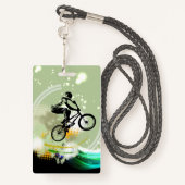 BMX Geburtstags-Einladung VIP-Durchlauf Ausweis (Rückseite mit Schlüsselband)