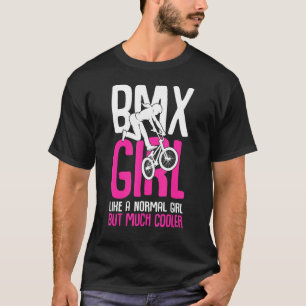 BMX Girl Rider Bike Fahrrad Racing Kinder Mädchen T-Shirt