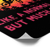 BMX Girl Sunset Bike Girl Rad Retro Poster (Ecke)