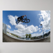 Bmx großer Luftsprung Poster (Vorne)