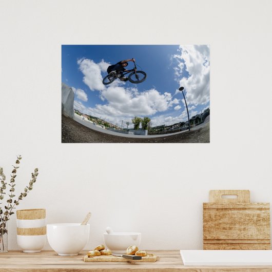 Bmx großer Luftsprung Poster (Küche)
