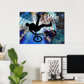 BMX in a Grunge Tunnel Poster (Heimbüro)