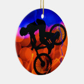 BMX in den hellen Kristallen und im Blitz Keramik Ornament (Rechts)